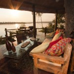 Luxury treehotel deck in africa