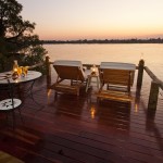 Luxury treehotel outside deck in africa